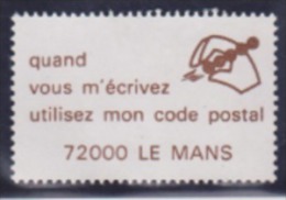 Vignette - Code Postal : Le Mans : 72000 - Codice Postale