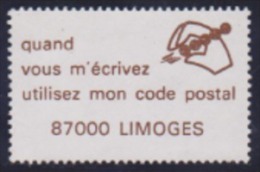Vignette - Code Postal : Limoges : 87000 - Codice Postale