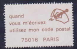 Vignette - Code Postal : Paris 16ème  : 75016 - Código Postal