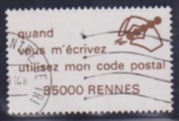 Vignette - Code Postal : Rennes : 35000 (oblitérée) - Zipcode