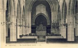 ARUNDEL. The Parish Church Interior - 2 Scans - Arundel