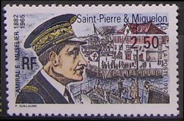 SAINT-PIERRE-ET-MIQUELON SPM  558 ** MNH Amiral Muselier Port 1992 - Nuevos