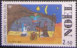 SAINT-PIERRE-ET-MIQUELON SPM  571 ** MNH Noël Navidad Christmas Weihnachten Natal Kerstmis 1992 - Ungebraucht