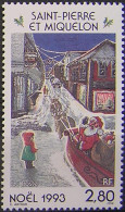 SAINT-PIERRE-ET-MIQUELON SPM  591 ** MNH Noël Navidad Christmas Weihnachten Natal Kerstmis Père Klaus 1993 - Nuevos