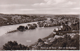 AK Passau - Blick Auf Das Dreiflusseck - 1960 (8291) - Passau