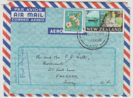 NUOVA ZELANDA - NEW ZEALAND - Aerogramme - Air Mail - Viaggiata Per Farham - Luftpost