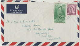 NUOVA ZELANDA - NEW ZEALAND - 1958 - Air Mail - Viaggiata Per Weybridge - Cartas & Documentos