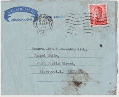 Hong Kong - 1963 - Aerogramme - Air Mail - 50c - Viaggiata Per Liverpool - Covers & Documents