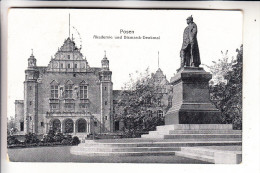 POSEN - Posen / POZNAN, Akademie & Bismarck-Denkmal, 1916, Deutsche Feldpost, Festungslazarett - Posen