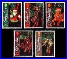 GIBRALTAR 2009 CHRISTMAS SC#1216-20 MNH CV$11.50 TOYS, ANGEL, TEDDY BEAR (3ALL) - Poppen