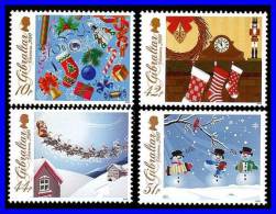 GIBRALTAR 2010 CHRISTMAS SC#1253-56 MNH  TOYS, CLOCK, SANTA (3ALL) - Muñecas