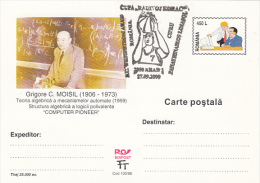 33-COMPUTERS, GRIGORE MOISIL, BASKETBALL SPECIAL POSTMARK, PC STATIONERY, ENTIER POSTAL, 1998, ROMANIA - Informatique