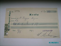 LATVIA  CHECK 1932  160 LATS WITH REVENUE STAMP   , 0 - Cheques & Traveler's Cheques