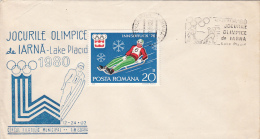 57FM- LAK PLACID´80 WINTER OLYMPIC GAMES, SKIING, SLEIGH, ICE HOCKEY, SPECIAL COVER, 1980, ROMANIA - Invierno 1980: Lake Placid