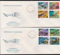 RWANDAISE 1977/1978     FDC  ESPACE - AVIONS   Réf  7539 - Afrique