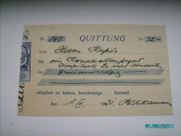 LATVIA   CHECK 1931  72 LATS  WITH REVENUE STAMP  , 0 - Chèques & Chèques De Voyage