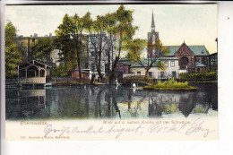 0-1300 EBERSWALDE, Kath. Kirche & Schwärze, 1904, Color - Eberswalde