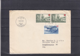 Suisse - Pro Patria - Lettre FDC De 1948 - Oblitération Bern - Chiens - Garde Forestier - Expédié Vers Les Etats Unis - Lettres & Documents