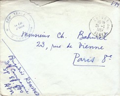 Sur Lettre En FM CàD Kherba à Alger 1957 + Tampon 504ème Train - 3ème Compagnie - FRANCO DE PORT - Guerre D'Algérie