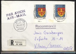 LUXEMBOURG Postal History Brief Envelope LU 018 Coat Of Arms Air Mail - Briefe U. Dokumente