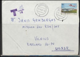 LUXEMBOURG Postal History Brief Envelope LU 020 Aviation Plane - Storia Postale