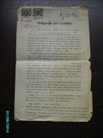 LATVIA    1930  OBLIGATION  BOND  FOR 3000 !!! LATS, REVENUE STAMPS , 0 - Letonia