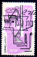 ISRAEL 1960 Air. Old Town, Zefat - 15a. - Black And Lilac  FU - Airmail