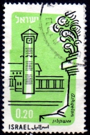 ISRAEL 1960 Air. Tower, Ashqelon -  20a. - Black And Green  FU - Airmail