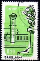ISRAEL 1960 Air. Tower, Ashqelon -  20a. - Black And Green  FU - Poste Aérienne