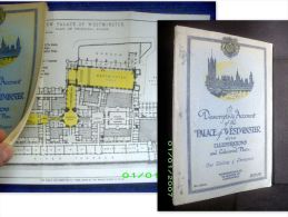 "PALACE Of  WESTMINSTER" Angleterre Londres England London Guide Plan Ca 1947 ! - Europe