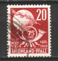 Germany Rheinland Pfalz 1949 Mi 51 Canceled (1) - Rhine-Palatinate