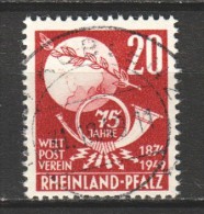 Germany Rheinland Pfalz 1949 Mi 51 Canceled (3) - Rhine-Palatinate