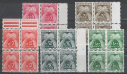 Timbres Taxes N° 90 à 94  Neuf ** Gomme D'Origine En Bloc De 4  TTB - 1960-... Ungebraucht