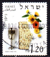 ISRAEL 2002 Months Of The Year - 1s.20 - Cup, Unleavened Bread And Flowers (Nisan)  FU - Oblitérés (sans Tabs)