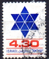 ISRAEL 1975 Star Of David - £4.30 Blue And Red  FU - Gebruikt (met Tabs)