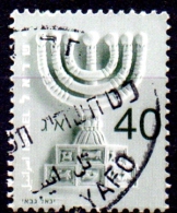 ISRAEL 2002 Menorah Candlestick - 40a. - Green  FU - Gebruikt (zonder Tabs)
