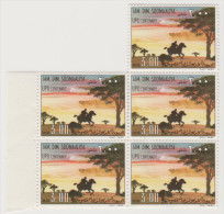 SOMALIA - SOMALIE - 1974 - UPU Centenary Postal Union - Block Of 5 Stamps - Somalia (1960-...)