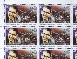 2010.503 CUBA MNH SHEET COMPLETE 2010 MNH MUSIC ORCHEST - Blocchi & Foglietti