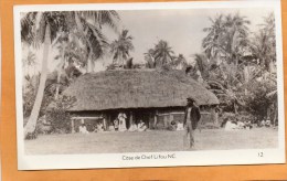 Case De Chef Lifou Caledonia Old Real Photo Postcard - Neukaledonien