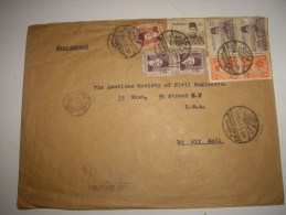 EGYPTE  1945  Registerd Pour Les  USA Obl-MIAMI-NEW-YORK-ALEXAN DRIE - Cartas & Documentos