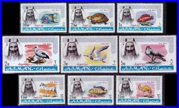 AJMAN 1965 BIRDS/ANIMALS/FISH SC#C1-9 MNH ** HORSE, TURTLE, CAMEL (3ALL) - Collections, Lots & Series