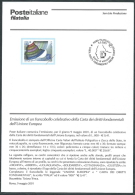 2001 ITALIA BOLLETTINO ILLUSTRATIVO N. 14 CARTA DEI DIRITTI - Autres & Non Classés