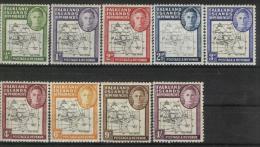 1946-48 South Georgia (Falkland Islands Dep) -2 Scans Definitives 9v.,Maps, Karten, Mapas, Cartes Iles, MLH - South Georgia