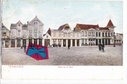 TERMONDE - Place De La Gare - Superbe Carte Colorée - Dendermonde