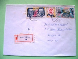 Slovakia 1995 Registered Cover Sent Locally - Slovak Uprising - Uniforms - Ship - Cartas & Documentos
