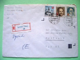 Slovakia 1996 Registered Cover Sent Locally - Banska Church - Dubcek Politician - Kollar Writer (Scott 165 = 1.5 $) - Covers & Documents