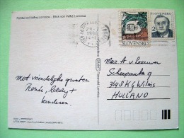 Slovakia 1996 Postcard "Tatra Mountains 3D Map" Sent To Holland - St. Adalbert Assoc. - Tree - President - Lettres & Documents
