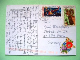 Slovakia 1999 Postcard "Piestany" Sent To Germany - Dance - Animal Goat Mouflon - Lettres & Documents