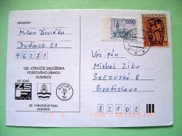 Slovakia 2001 Postcard Sent Locally - Book Illustration - Head - Bardejov Castle - Cartas & Documentos