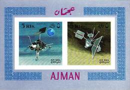 AJMAN 1968 SPACE PROBES S/S MNH - Collections
